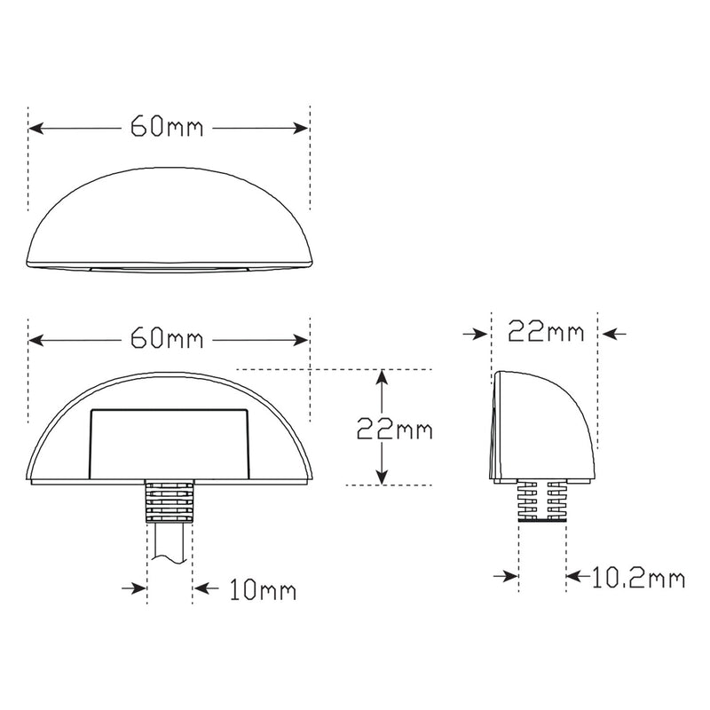 LED Autolamps Compact LED Licence Plate Lamp with 3M Double Sided Tape Mount