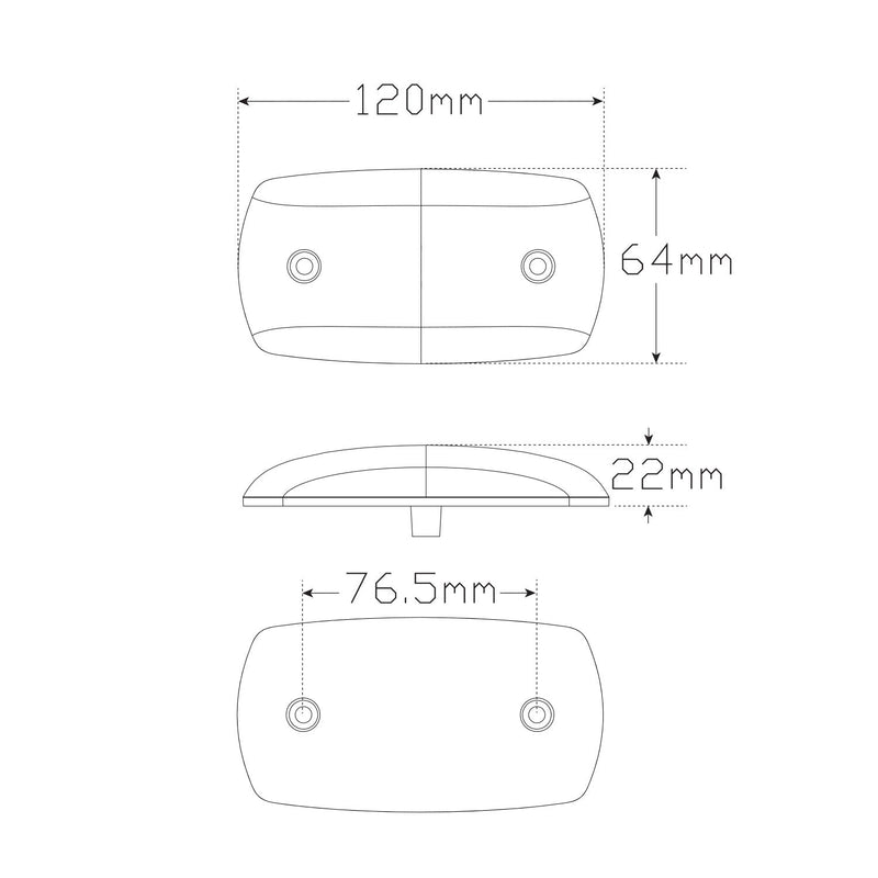 LED Autolamps LED Side Marker Lamp [Red/Amber]