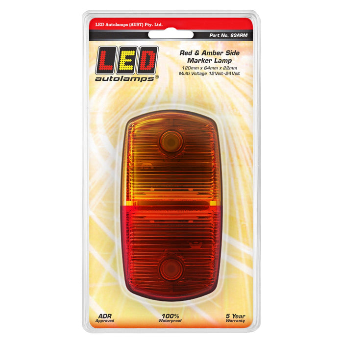 LED Autolamps LED Side Marker Lamp [Red/Amber]