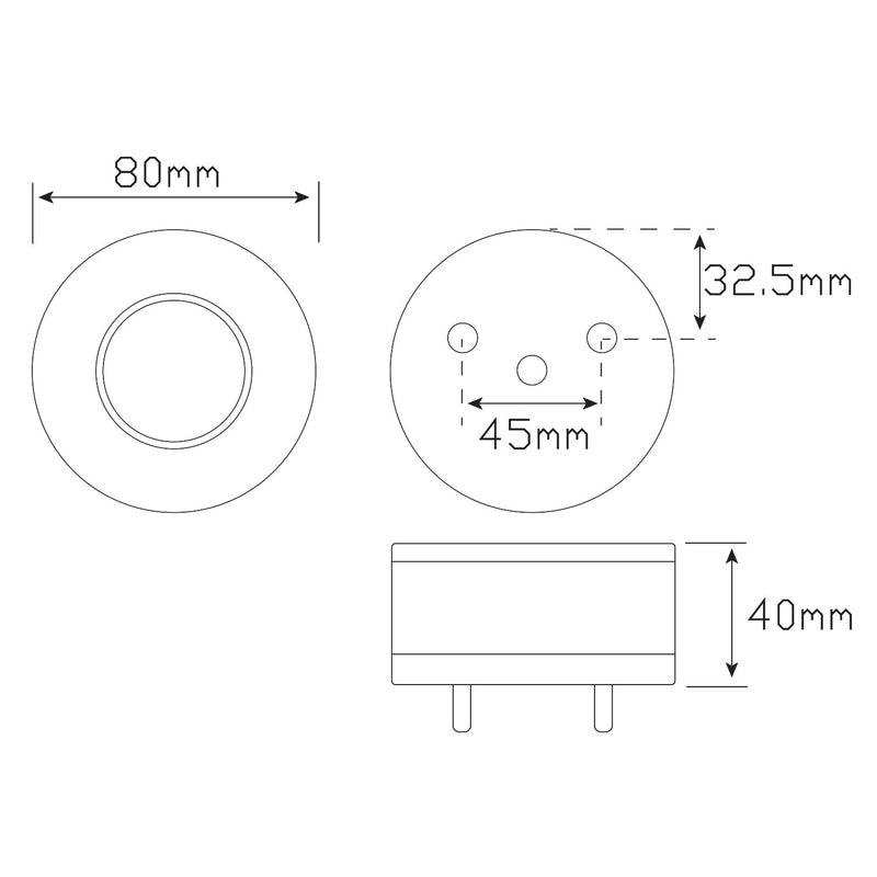 LED Autolamps Front LED Indicator/Position Lamp with Clear lens - 80AW