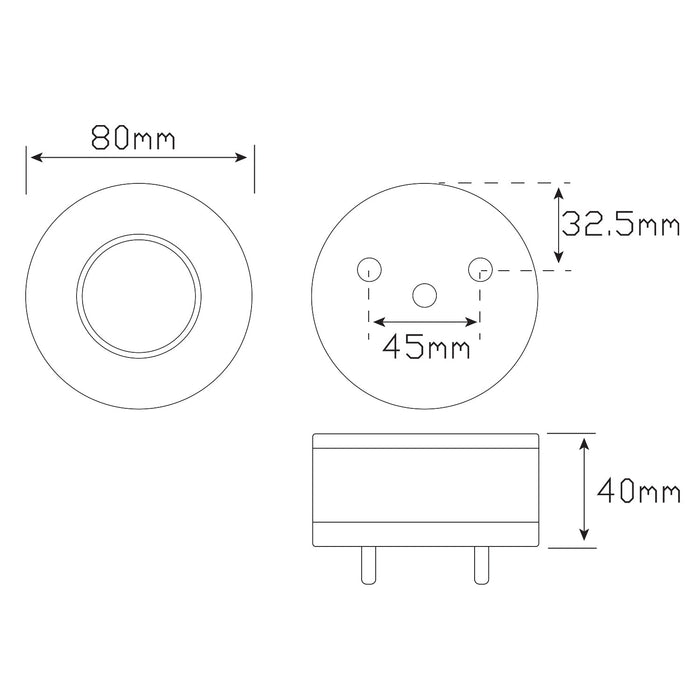 LED Autolamps Front LED Indicator/Position Lamp with Clear lens - 80AW