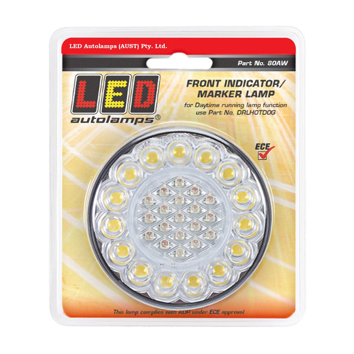 LED Autolamps Front LED Indicator/Position Lamp with Clear lens - 80AW