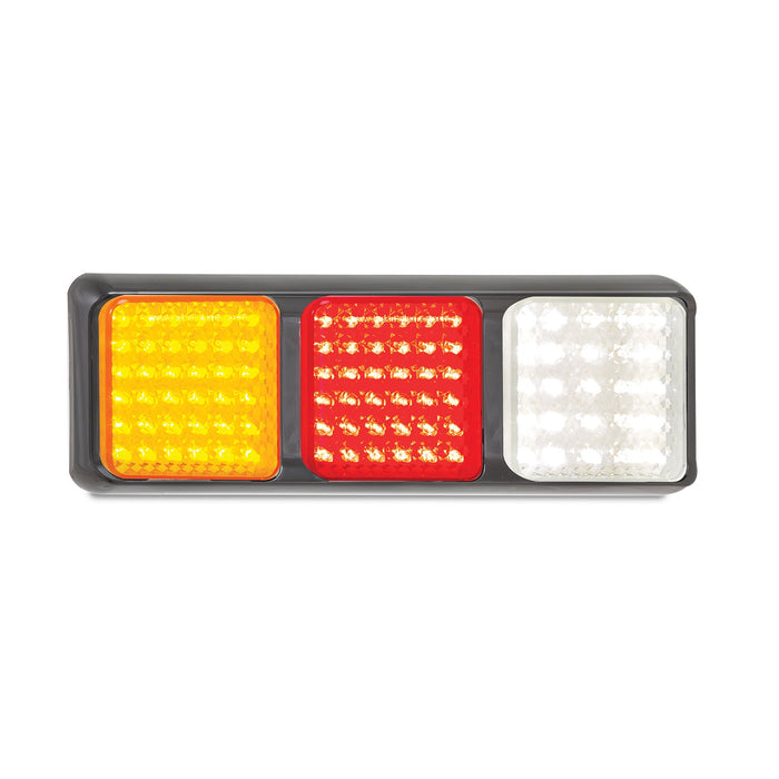 LED Autolamps 12/24V Rear Combination LED Lamp Triple Assembly - Stop/Tail/Indicator/Reverse - 80BARWM