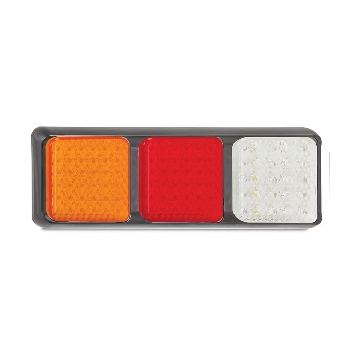 LED Autolamps 12/24V Rear Combination LED Lamp Triple Assembly - Stop/Tail/Indicator/Reverse - 80BARWM