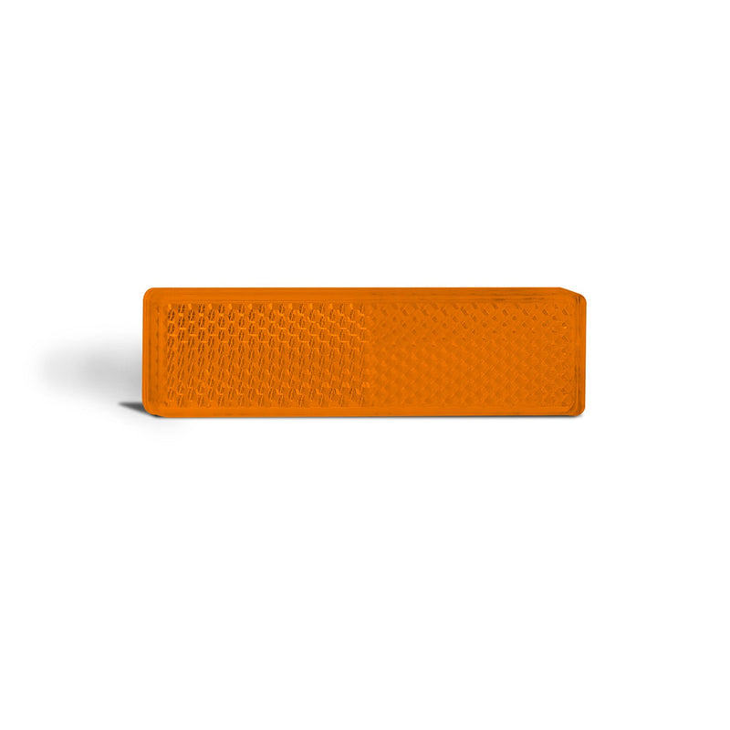 LED Autolamps Slimline Amber Reflex Reflectors - Rectangle Shape with 3M Double Sided Tape Mount