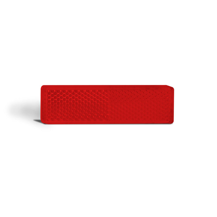 LED Autolamps Slimline Red Reflex Reflectors - Rectangle Shape with 3M Double Sided Tape Mount