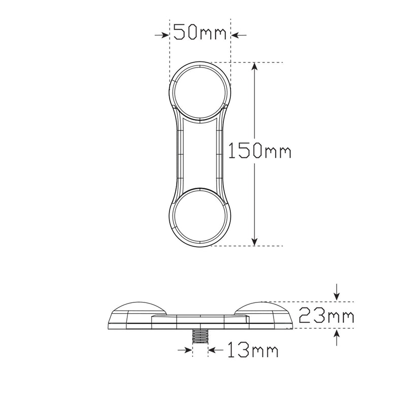 LED Autolamps LED Trailer Lamps with Reflex Reflector & 3M Double Sided Tape Mount - Stop/Tail/Indicator