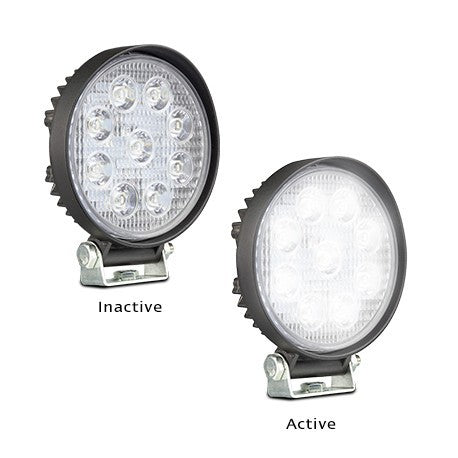 LED Autolamps LED High Powered Flood Lamp in Round Alloy Housing - 27 Watt Output