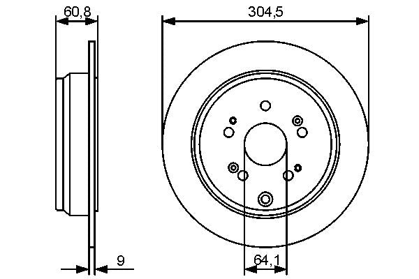 Bosch Brake Disc - BD1266