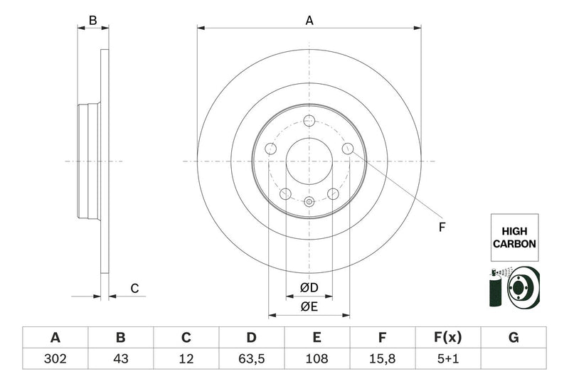 Bosch Brake Disc - BD2776