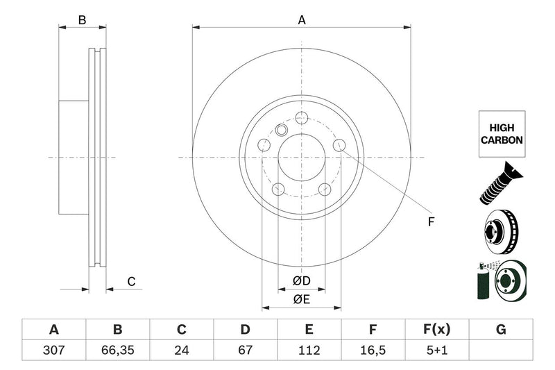 Bosch Brake Disc - BD2977