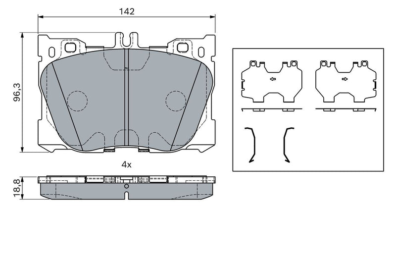 Bosch Disc Brake Pad Set - BP2324