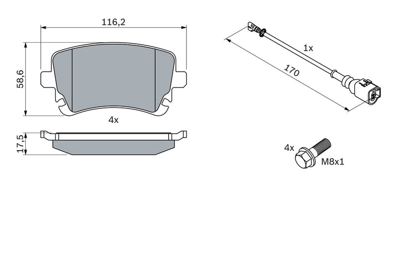 Bosch Disc Brake Pad Set - BP2644