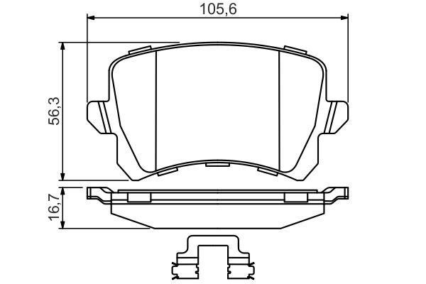 Bosch Disc Brake Pad Set - BP2671