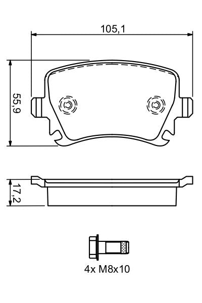 Bosch Disc Brake Pad Set - BP2700