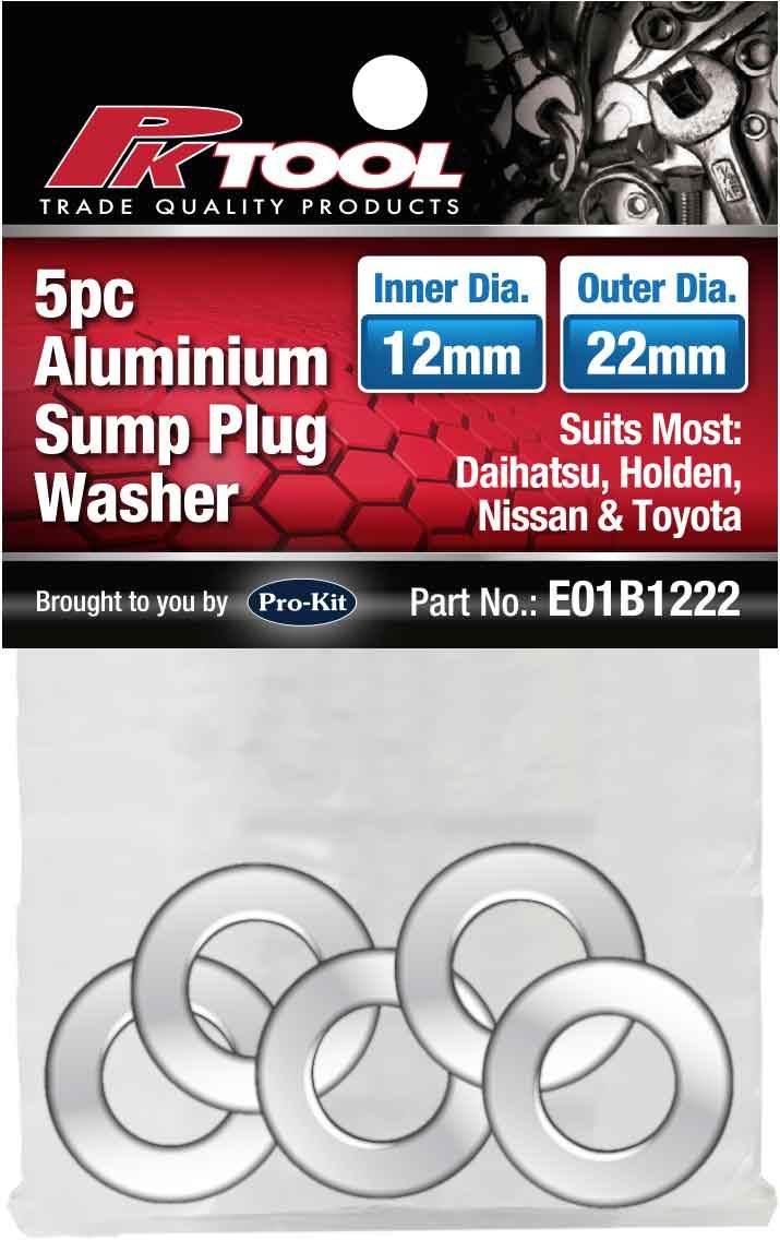 Aluminium Sump Washer - 12mm ID x 22mm OD (Pack of 5)