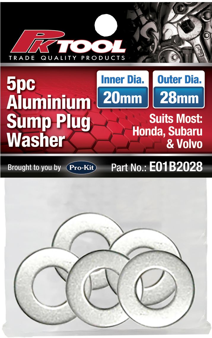 Aluminium Sump Washer - 20mm ID x 28mm OD (Pack of 5)