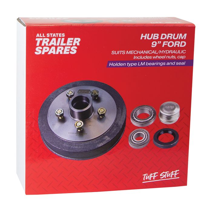 Trailer Hub Drum 9" [Holden Type Bearings]