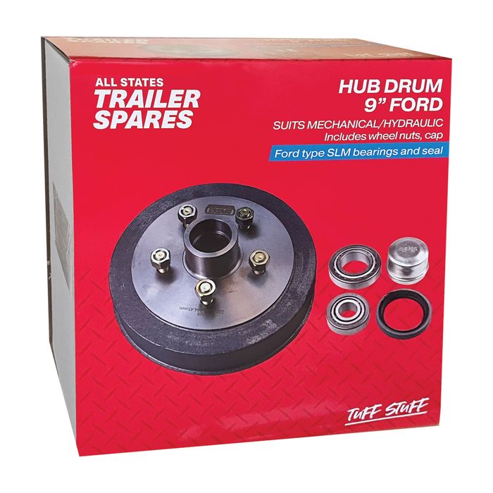 Trailer Hub Drum 9" [Ford Type Bearings]