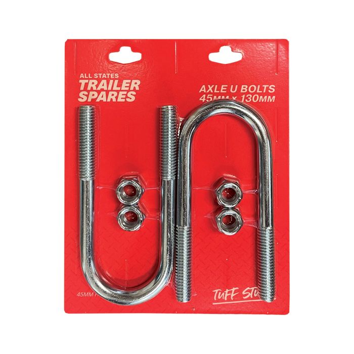 Axle U Bolts [45mm x 130mm] Pack of 2