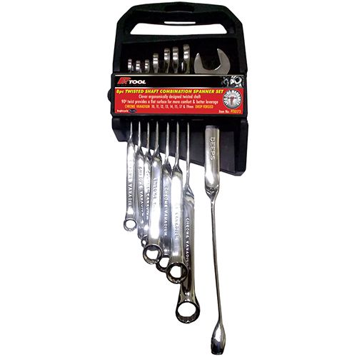 8 Piece Twisted Shaft Combination Spanner Set (Metric)