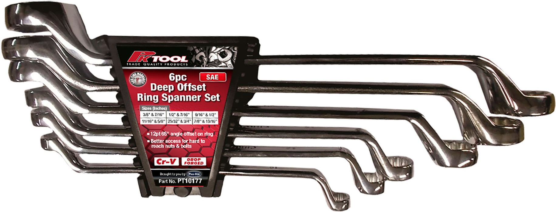 6 Piece Deep Offset Ring Spanner Set (SAE)