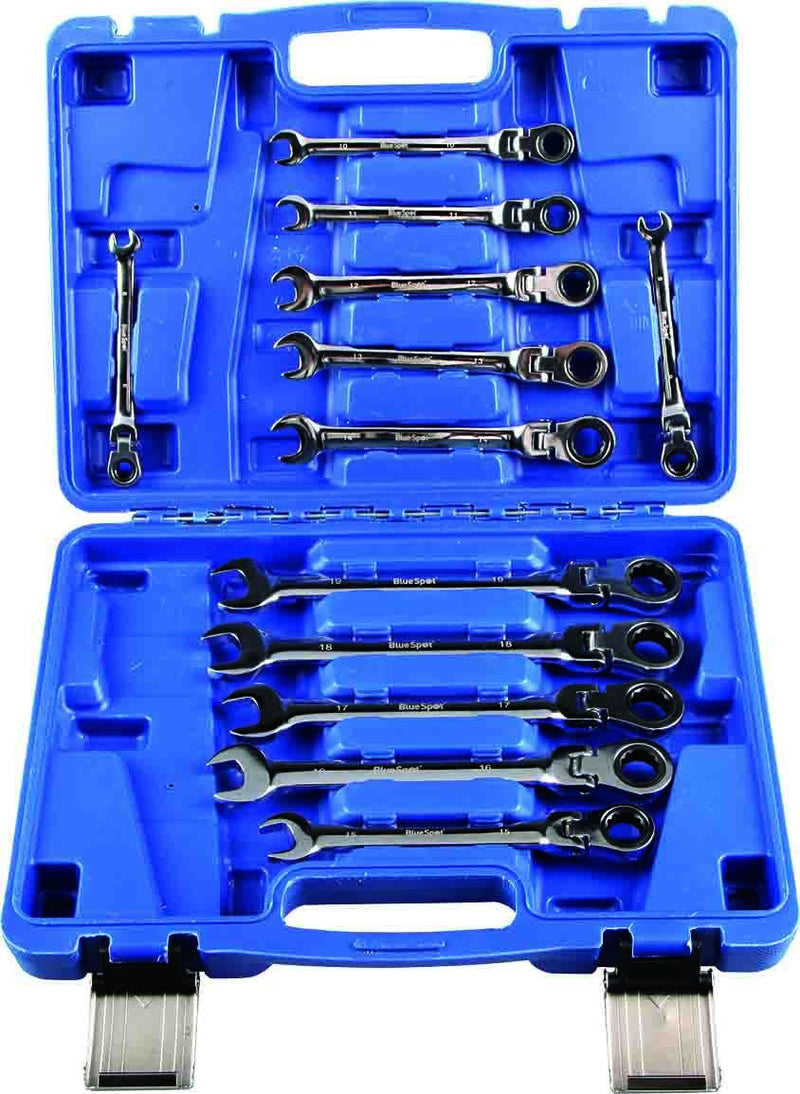 12 Piece Flexible Head Ratchet Combination Spanner Set
