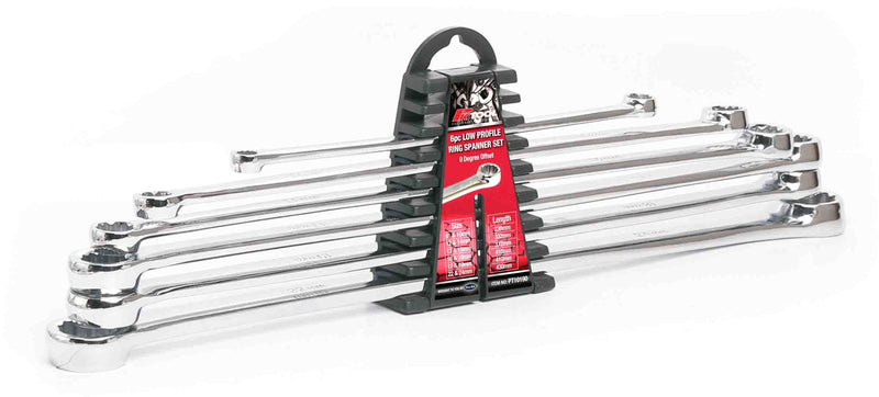 6 Piece Low Profile Ring Spanner Set