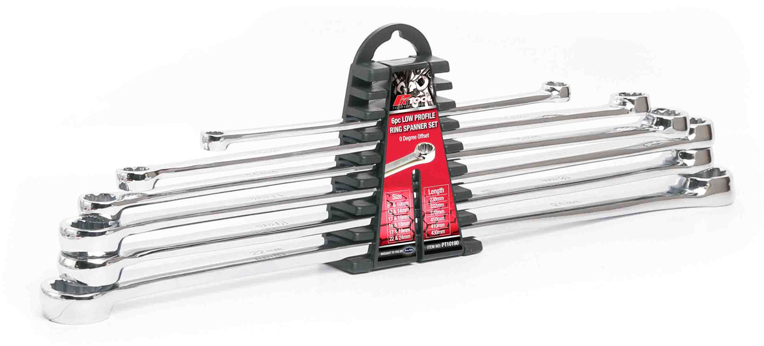 6 Piece Low Profile Ring Spanner Set