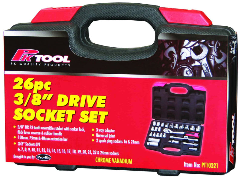 26 Piece 3/8" Drive Socket Set (Metric)