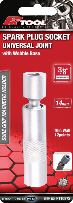 3/8" Drive 12 Point 14mm Wobble Spark Plug Socket