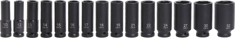 35 Piece 1/2" Drive Short & Deep Impact Socket Set