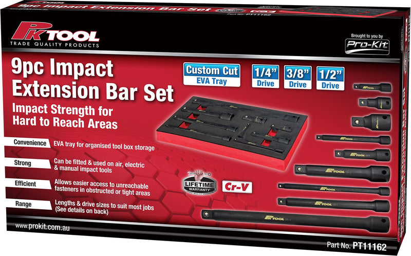 9 Piece Impact Extension Bar Set