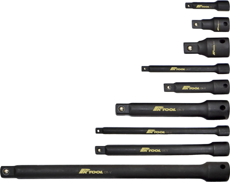 9 Piece Impact Extension Bar Set
