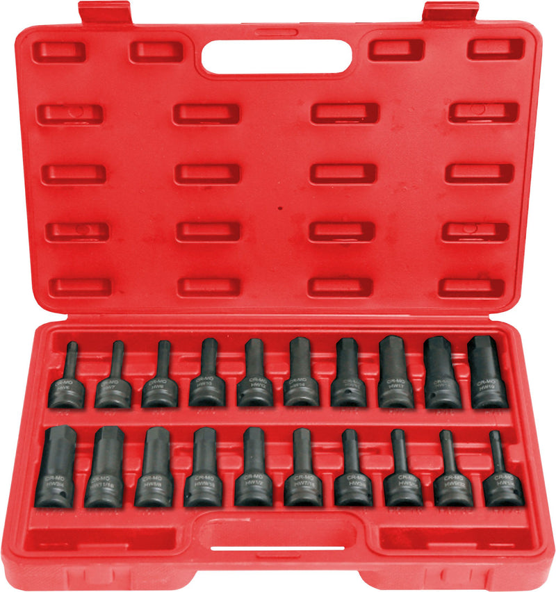 20 Piece 1/2" Drive 78mm Hex Bit Impact Socket Set