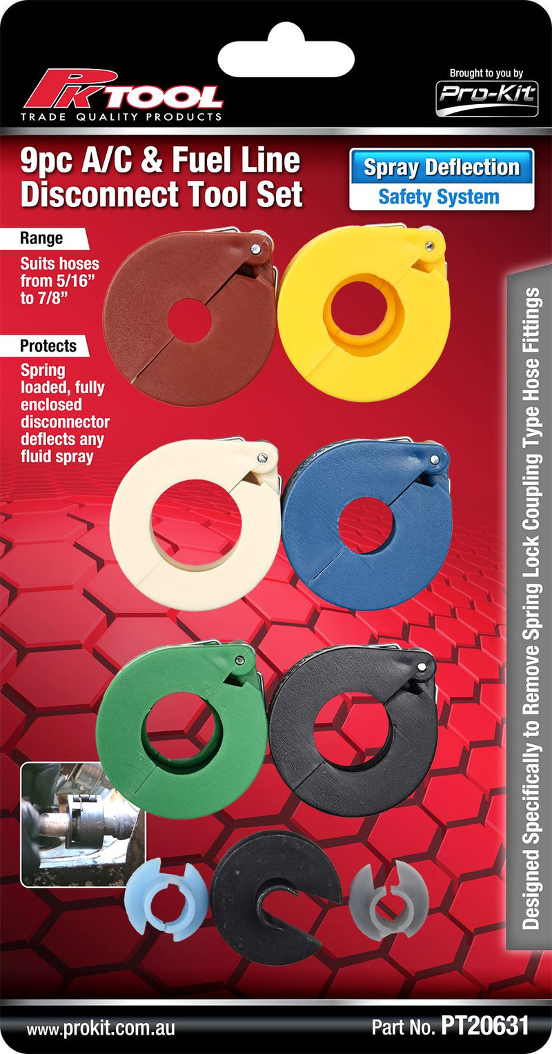 9 Piece A/C & Fuel Line Disconnect Tool Set - PT20631