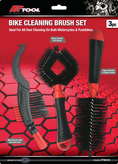 3 Piece Bike Cleaning Brush Set