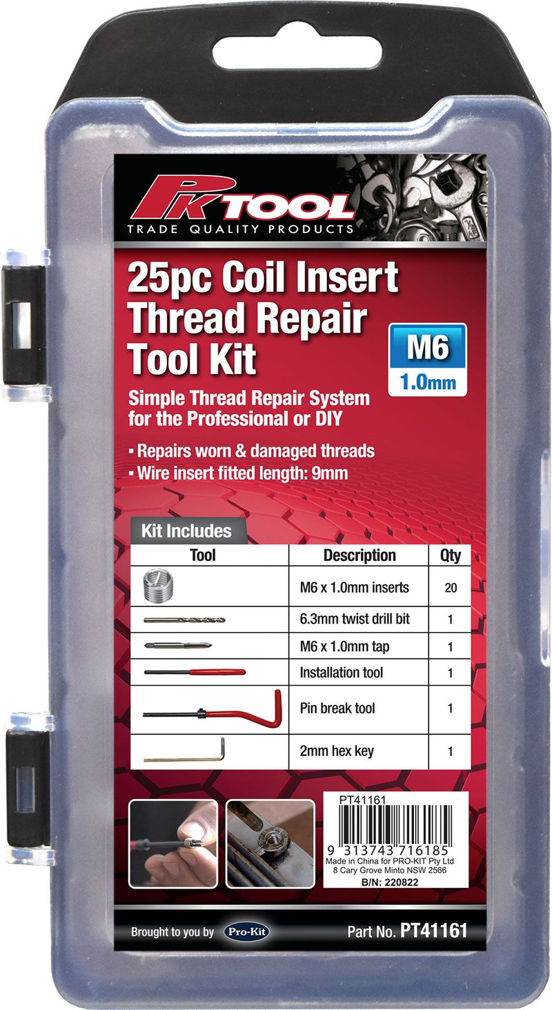 25 Piece M6 x 1.0 Thread Repair Kit - PT41161