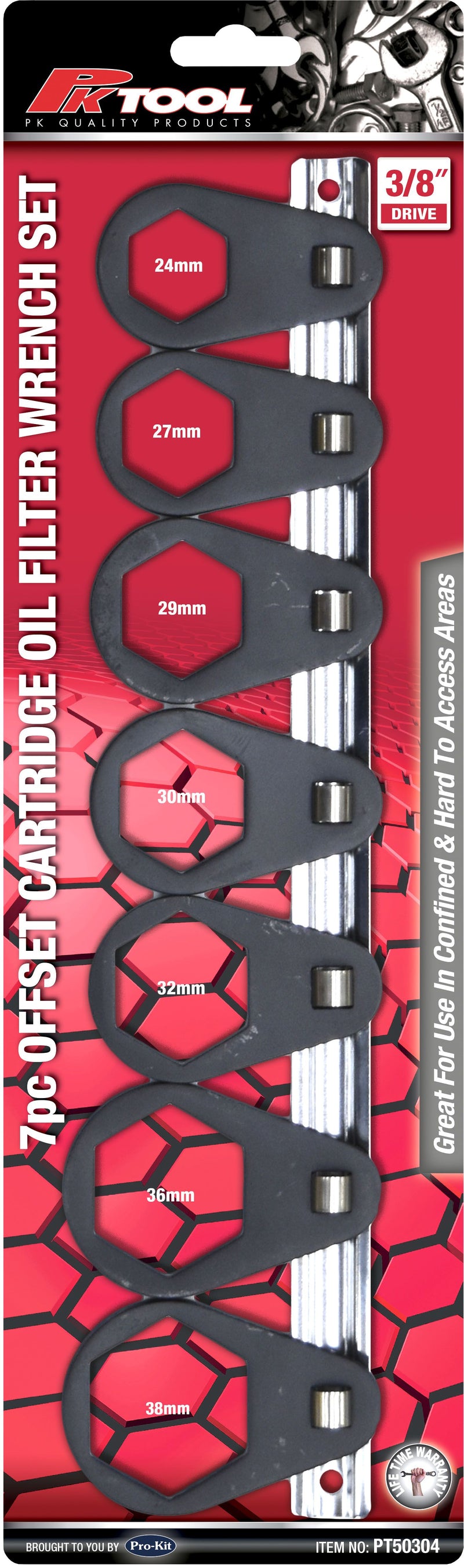7 Piece Offset Cartridge Oil Filter Housing Wrench Set - PT50304