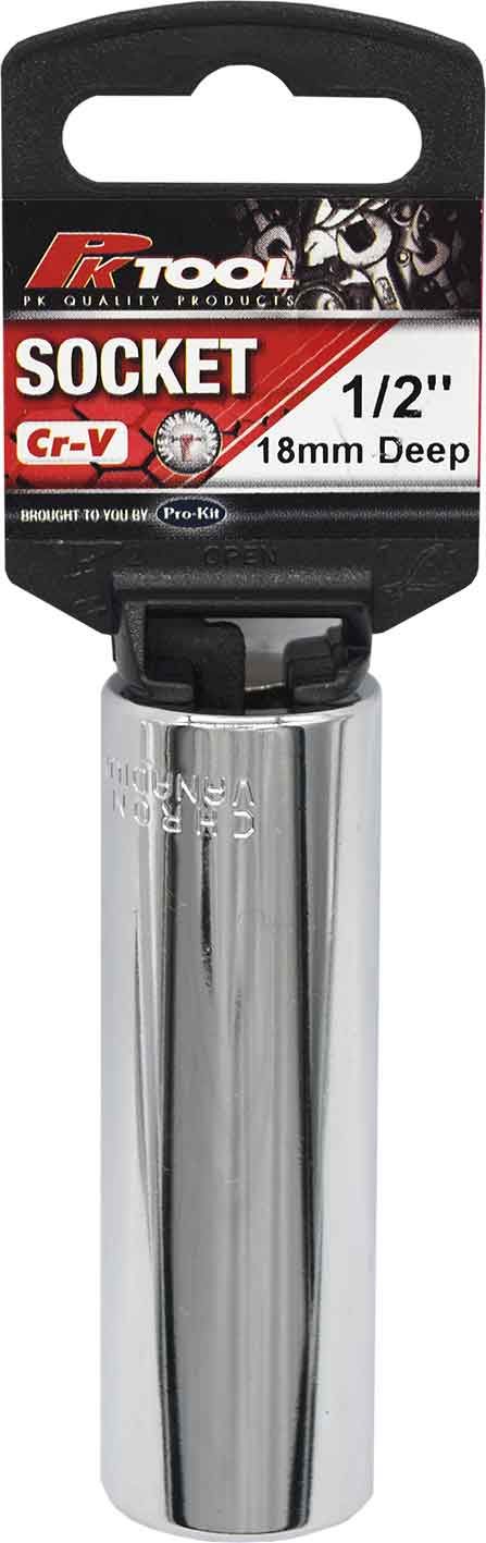 1/2" Drive Deep Socket - 18mm (6 Point)