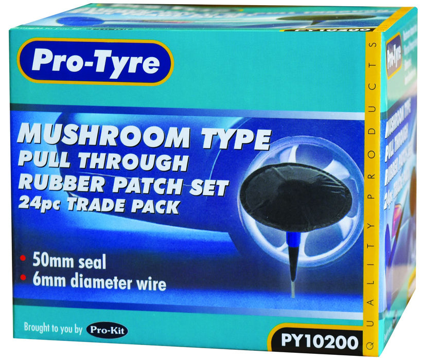 Mushroom Type Pull Through Rubber Patches (Pack of 24)
