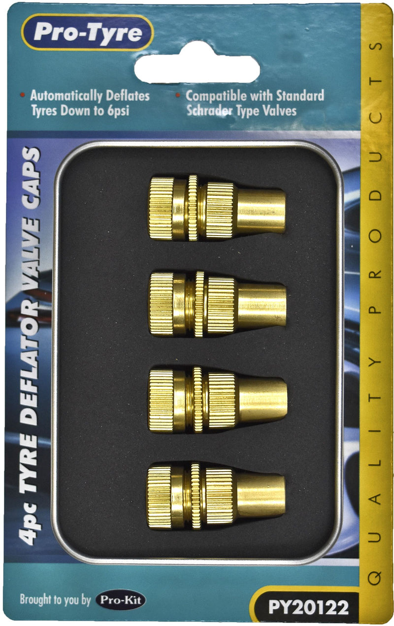 Tyre Deflator Valve Caps (Pack of 4)