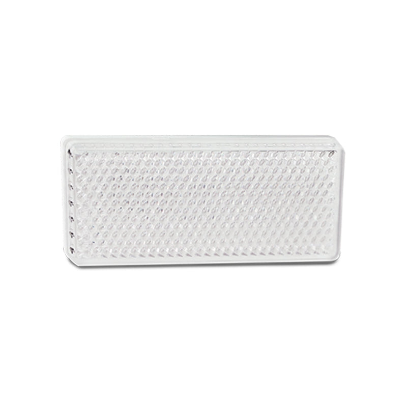 LED Autolamps White Reflex Reflectors - Rectangle Shape with 3M Double Sided Tape Mount (Pack of 2)