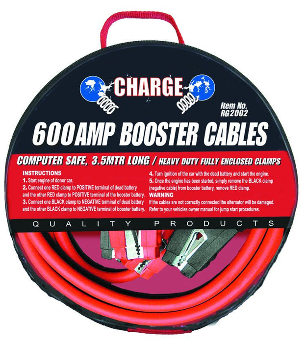 600 Amp Computer Safe Booster Cables - RG2002