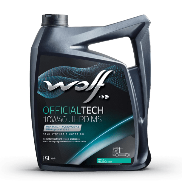 Wolf Officialtech 10W40 UHPD MS Engine Oil - 5 Litre — A1 Autoparts Niddrie
