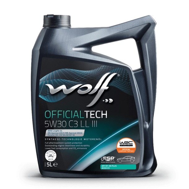 Wolf Officialtech 5W30 C3 LL III Engine Oil - 5 Litre