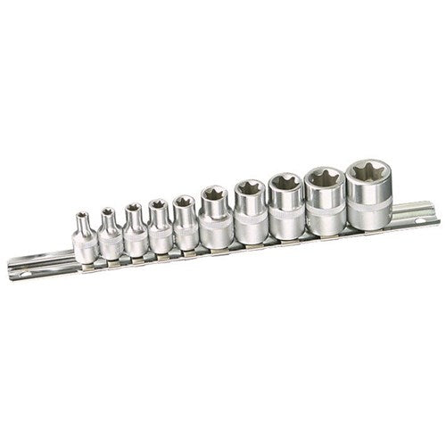 E-TORX® Socket Set 10 Piece 1/4 & 3/8" Drive - A1 Autoparts Niddrie