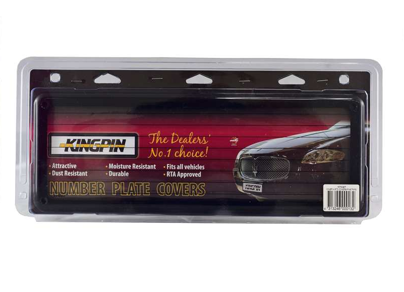 Kingpin Standard Size Number Plate Covers with Pinstripe - KP002P