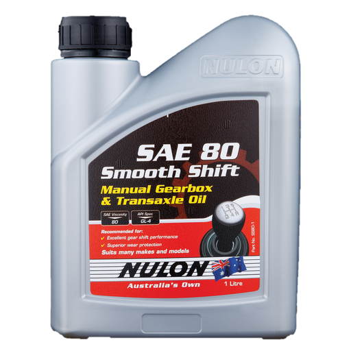 Nulon SAE 80 Smooth Shift Manual Gearbox & Transaxle Oil - 1Ltr-SS80-1-Nulon-A1 Autoparts Niddrie