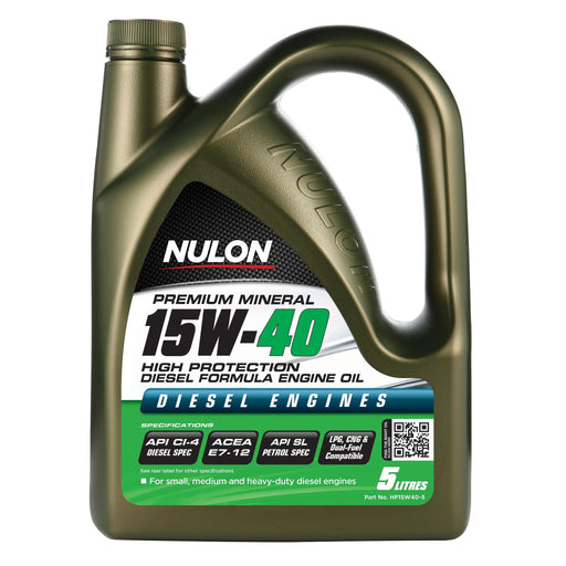 Nulon High Protection Formula 15W40 Diesel Engine Oil - 5Ltr - A1 Autoparts Niddrie
